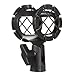 Eggsnow Microphone Shock Mount Clip Universal Mic Holder Stand + Hot Shoe Adapter Anti Vibration for AKG D230/ Senheisser ME66 /Rode NTG-2 /NTG-1/ Audio-Technica AT-875R