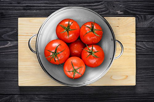 Stainless Steel Colanders By Teja’s-Kitchen Strainer Basket With Heavy Duty Handles-Pasta Noodles Drains/Dishwasher Safe