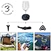 Outdoor Wine Glass Holder by Bella D'Vine - 3 Attachments Include Lawn Wine Stake for Picnics, Suction Base for Boats and Hot Tubs, Strap for Patio Chairs or Rails - Fun Wine Gift - Navy Blue