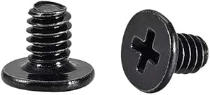 uxcell M2x3mm Flat Head Phillips Screw Fastener Black for Laptop PC TV Fan Audio Switch 50pcs