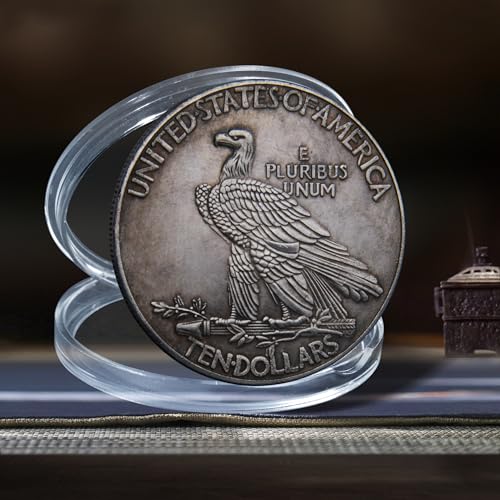 Antique Liberty Indian Head $10 Dollar Coin, Uncirculated Morgan Silver Dollar, Historical Shangui Ritual Coin, Rare Old Coins for Collectors & American Coin Collection (1907 1PCS)