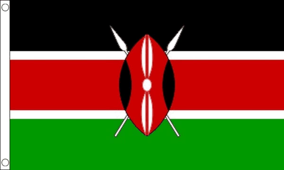 Kenya Flag 5 x 3 FT - 100% Polyester With Eyelets FlagSuperstore©