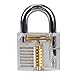 Ridgeyard Lovely Clear Padlock Professional Lock Cutaway Padlock with 2 Keys Crystal Gate Locks Practice Training Lock for Beginners Locksmith Christmas Gift