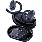 SANSUI W65 Open-Ear Headphones,Earbuds Wireless Bluetooth 5.4 with Smart Digital Display,IPX4 Waterproof Stereo Headphones,30H Playtime,Deeper Bass,ENC Noise Cancellation (Secret Night Blue)