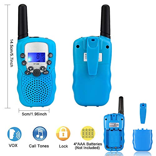 Nestling Walkie Talkies 3 Pack, verbeterde versie camouflage exterieur 8 kanalen 2-weg radio speelgoed met achtergrondverlichting LCD-zaklamp, 3 km bereik voor kinderen indoor outdoor activiteit