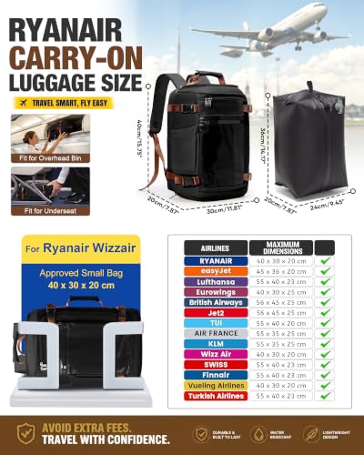 SZLX Vacuum Backpack with Pump Hand Luggage 40x30x20 Ryanair Vueling Wizzair Backpack Travel Cabin Airplane 40x20x25 Women Travel Suitcases Cabin 45x36x20 Easyjet Backpack Portable with USB Man