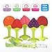 Baby Teething Toys BPA Free Soft Silicone Baby Fruit Teethers Toys with Pacifier Clip/Holder Non-Toxic, Soft, Durable and Freezer teether for Boys & Girls Infant and Toddler(5 Pack)