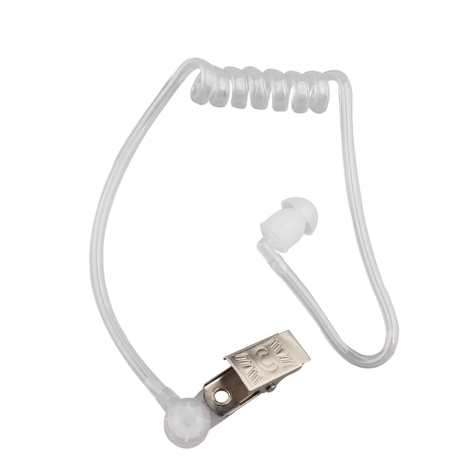 Jopto Walkie Talkie Headset Replacement Covert Air Acoustic Tube with In-Ear Mushroom Earbud Earpiece Two Way Radio Audio Headset Kit Compatible with Motorola Kenwood Baofeng