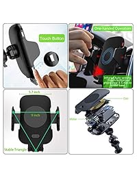 Cargador de coche inalámbrico, soporte universal de ventilación para teléfono de coche.