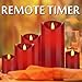 Flameless Candles, Battery Operated Flickering Candles Set of 5 Red Candles with Remote Timer by comenzar( Red)