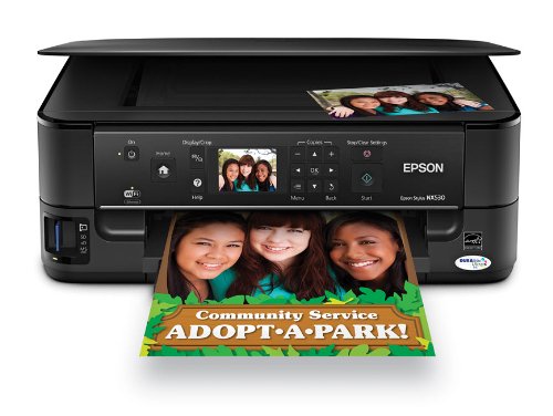 Epson Stylus NX530 Wireless All-in-One Color Inkjet Printer, Copier, Scanner (C11CB90201)