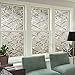 rabbitgoo Privacy Window Film Frosted Film Decorative Window Cling Anti-UV Glass Films Non-Adhesive Bamboo Films for Living Room, Brown, 17.5 x 78.7 inches