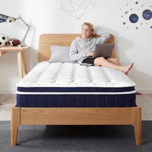 EDIMENS Spring Hybrid Mattress 90x200 cm - 25cm Medium Firmness Mattress for Spine Support Pressure Relief, Edge-to-Edge Support System | Pressure Relief Foam & Breathable Knit Fabric, Durable