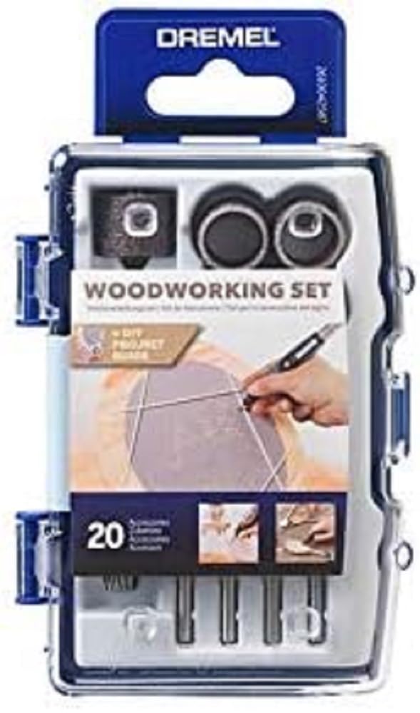 Dremel 681 Woodworking Set, Accessory Kit with 20 Rotary Tool Accessories for Woodworking