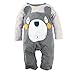 Big Elephant Baby Boys' 1 Piece Bear Long Sleeve Romper with Hat G82