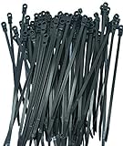 100 PERFECT VISION BLACK MOUNTING HOLE CABLE TIE ZIP WRAPS 7" SATELLITE/CABLE CT7BLK-MH (Original Version)
