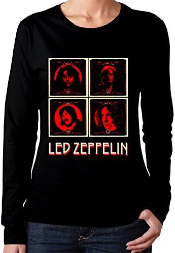 Womens Led Zeppelin Members Bestt-shirts Vintage Long Sleeve Tee