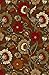 Indoor Doormat Rubber Backed, 18 x 30 inch, Brown Floral, Non Slip, Kitchen Rugs and Mats