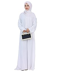 Zofocy Solid Color Women Abaya Modest Muslim Prayer