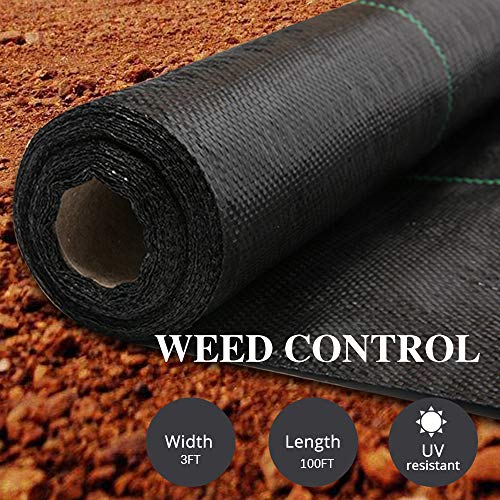 AGTEK Garden Weed Barrier Landscape Fabric 3.8oz 3x100 FT HeavyDuty Ground Cover EcoFriendly