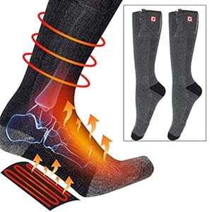 Verwarmde sokken Winter USB Elektrische verwarming Sokken Voetwarmer Batterijgevoede sokken voor skiën Kamperen Wandelen…