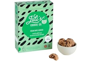 Juli's Cookie Co Vegan Date Lactation Cookies – 20 Cookies, 200g for Boosting Breast Milk Supply - With Brewers Yeast, Flax, 