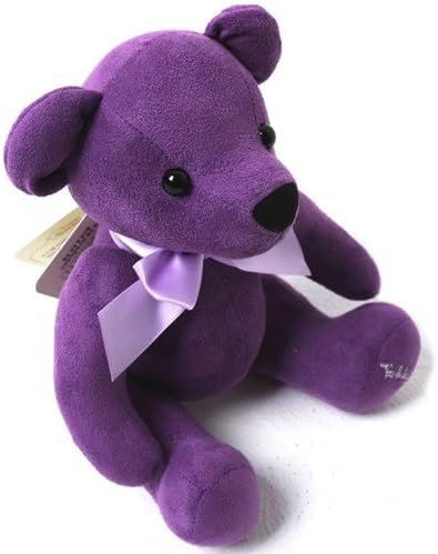Little Rainbow Teddy Bear Rag doll - Purple 16cm