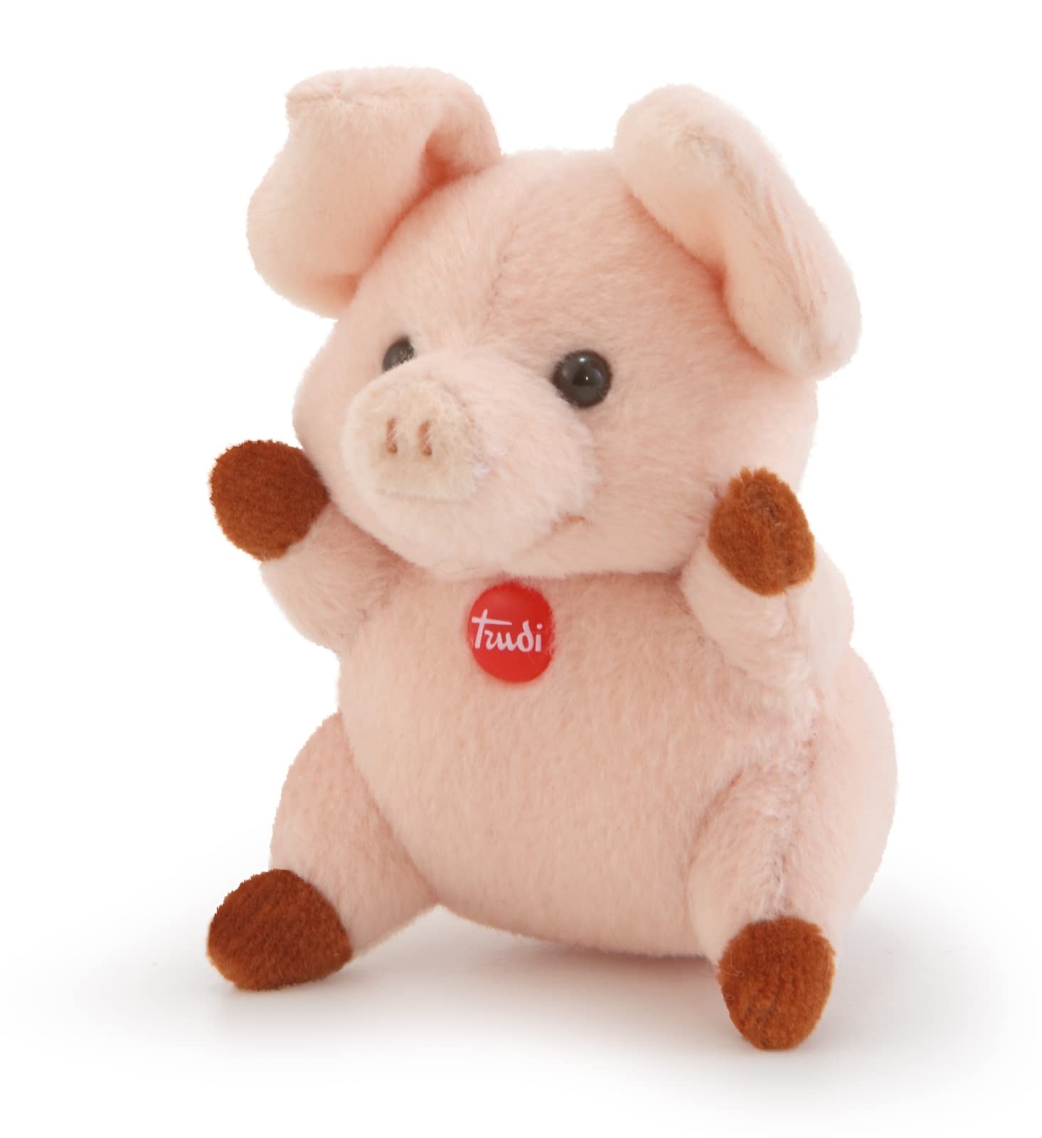 Trudi 51275 Sweet Collection Small Piglet Approx. 9 cm Size XXS Soft Toy with Soft Materials and Lovely Details Washable Plush Toy for Children and Babies Pink Approx. 7 x 9 x 8 cm