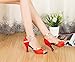 TDA CM106 Womens Ankle Strap Satin Latin Modern Samba Rumba Wedding Dance Shoes