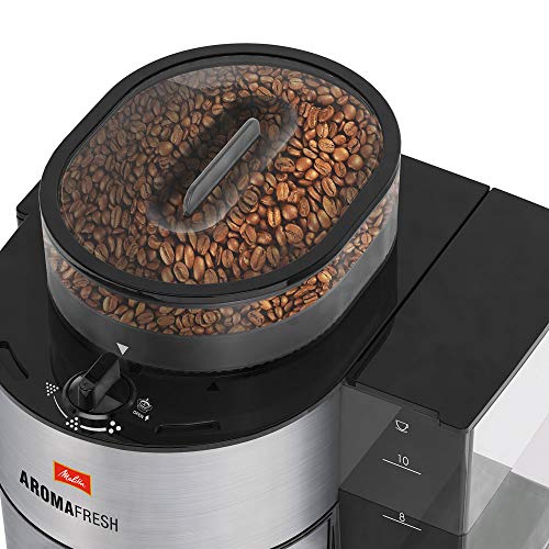 Melitta AromaFresh 1021-01 Filter-Kaffeemaschine mit integriertem Mahlwerk, ca. 10 Tassen, schwarz – Bild 4