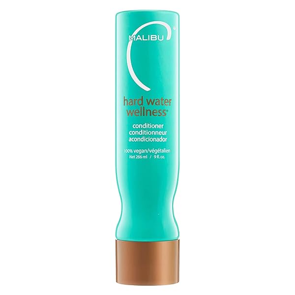 MALIBU C HARD WATER WELLNESS HAIR CONDITIONER – SULFATE FREE CONDITIONER THAT INCREASES MOISTURE & SHINE – PROTECTS HAIR FROM WATERBORNE ELEMENTS (9 OZ)