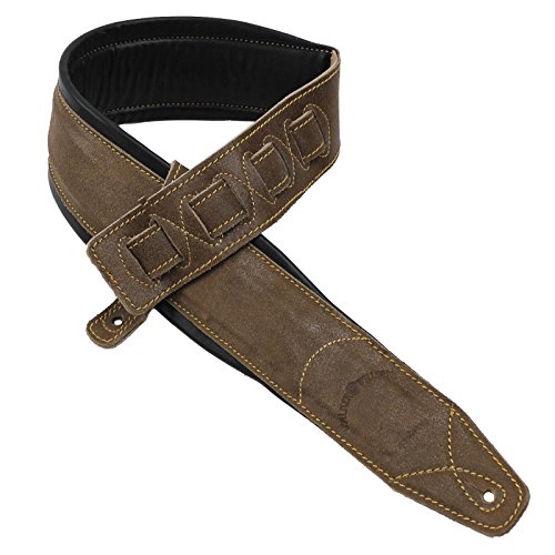 Walker & Williams C-22-DBRN Distressed Brown Leather Strapwith Double Padding