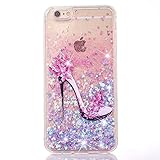 iPhone 6 plus iphone 6S plus Glitter Case, UCLL iPhone 6 plus /6S plus Liquid Case,High Heeled Moving Bling Glitter Floating Cover for 5.5