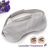 OriHea Lavender Eye Mask for Puffy Eyes, Aromatherapy Eye Pillow, Weighted Sleep Eye Mask for Women & Men, Hot/Cold Therapy Eye Cover for Yoga, Headache, Migraine Relief, Sinus Pain.