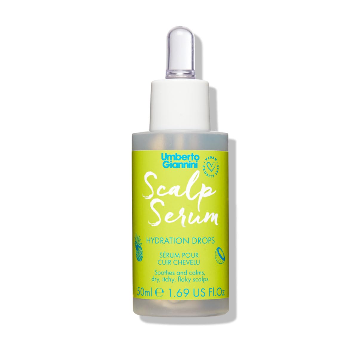 Umberto Giannini Scalp Serum 50ml - Exfoliating Liquid Scalp Scrub for Sensitive Scalps - Vegan & Cruelty Free, Clear