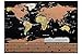 Scratch Off World Map Poster - Black and Gold Wall Travel Tracker with Easy to Remove Gold Foil - Reveal Countries, Flags and United States. Great Gift Idea for any Traveler, by Farrell Has It