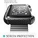 i-Blason Apple Watch Case, Armband Skin Rubber Protective Case with Strap for Apple Watch/Sports Watch/2015 Edition (Black, 42 mm)