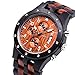 BEWELL W109D Men's Wooden Watch Quartz Movement Date Display Luminous Sports Wristwatch