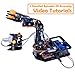 SunFounder DIY Robotic Arm kit 4-Axis Servo Control Rollarm with Wired Controller Compatible with Arduino Uno R3