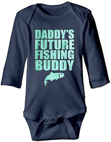 DADDYS Future Fishing Buddy Toddler Baby Onesies Newborn Clothes Long Sleeves
