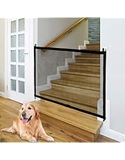 Baby Gate Magic Gate for Dogs, Indoor Outdoor Baby Gate, Portable Folding Mesh Dog Gate, Extra Wide Baby Safety Gate and Pet Gate for Stairs, Doors, Extends up to 40.4'' X 29.5''