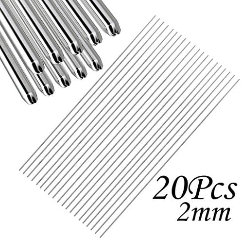 fang FANS 1.6mm/2mm Solder Wire Aluminium Low Temperature No Need Solder Powder, Aluminium Welding Brazing Soldering Crack Repair Rods Weld. (20PC 2.0mm)