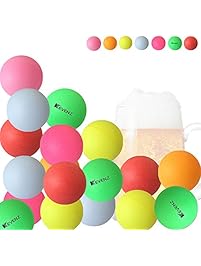 50 Counts KEVENZ 40mm Beer Ping-Pong Multipul Color Balls, Plastic Table Tennis Ball (Pong Games,Not suitable for practice or tournament)
