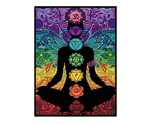 Colorvelvet Meditation Large Size Picture 35 X 47Cm-Made In Italy