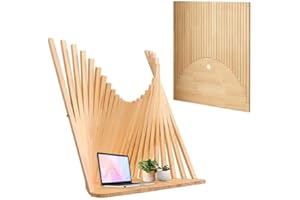 Wall-Mounted Folding Desk, Space-Saving Floating Laptop Table, Compact Hanging Table for Small Spaces, Bedroom, Study, Cafe(L