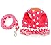 SELMAI Puppy Small Dog/Cat Dots Vest Harness Leash Set Mesh Padded No Pull Lead