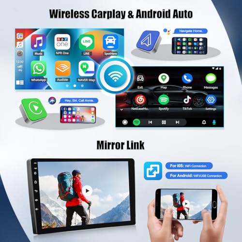 SIXWIN 4+64G Android 15 Car Radio for Mercedes Benz Smart Fortwo 451 2005-2010 with CarPlay/Android/Mirror Link,9 Inch HD Touchscreen Screen with WiFi Navigator Bluetooth 5.0 RDS FM Steering Wheel Controls