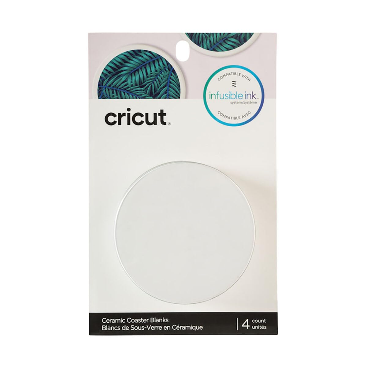 Cricut 2006582 Infusible Ink Round Coaster Blank, White, One Size