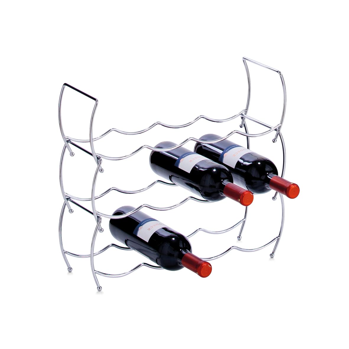 Zeller 27356 42 x 14 x 14 cm Wine Rack/Chrome, Set of 3