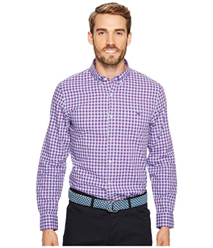 Vineyard vines men s foggy coast gingham slim tucker sh…